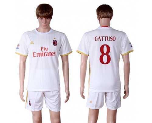 AC Milan #8 Gattuso Away Soccer Club Jersey