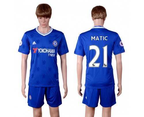 Chelsea #21 Matic Home Soccer Club Jersey