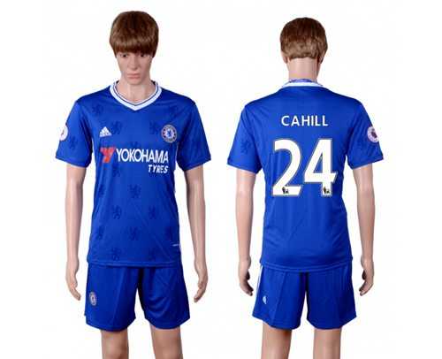 Chelsea #24 Cahill Home Soccer Club Jersey