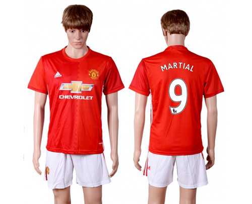 Manchester United #9 Martial Red Home Soccer Club Jersey