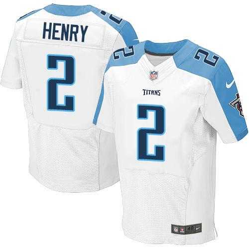 Nike Tennessee Titans #2 Derrick Henry White Men's Stitched NFL Elite Jersey