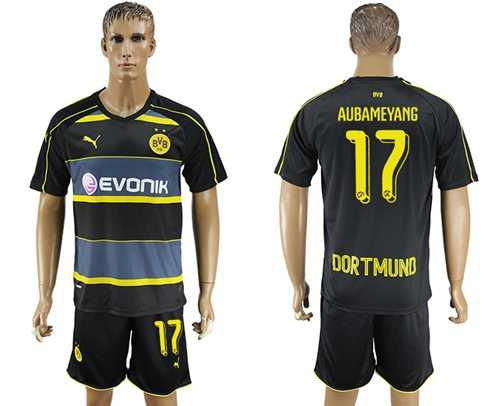 Dortmund #17 Aubameyang Away Soccer Club Jersey