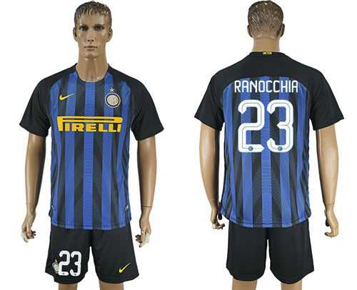 Inter Milan #23 Ranocchia Home Soccer Club Jersey