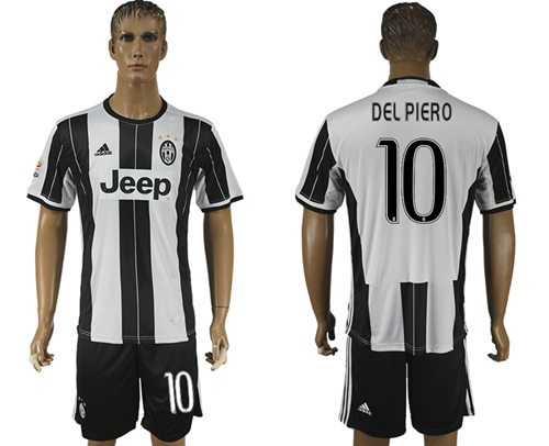 Juventus #10 Del Piero Home Soccer Club Jersey