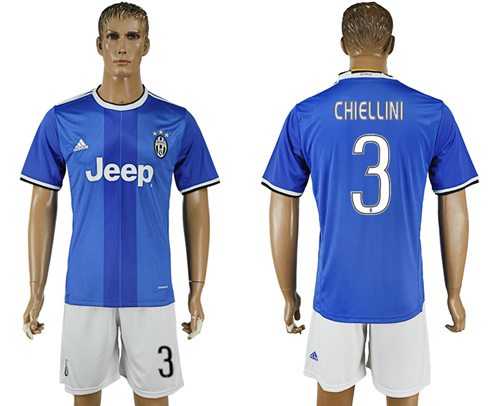 Juventus #3 Chiellini Away Soccer Club Jersey