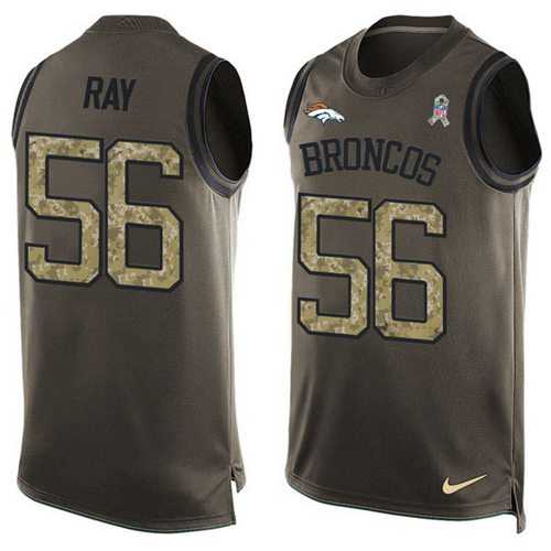 Nike Denver Broncos #56 Shane Ray Green Men's Stitched NFL Limited Salute To Service Tank Top Jersey