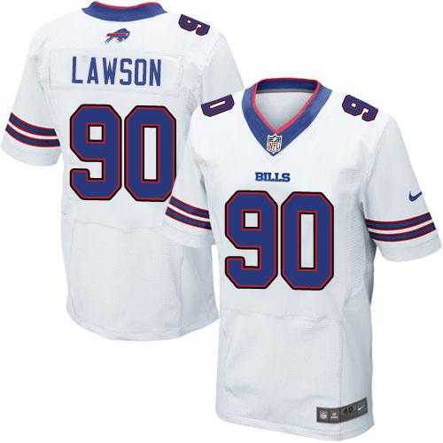Nike Buffalo Bills #90 Shaq Lawson White Men's Stitched NFL New Elite Jersey