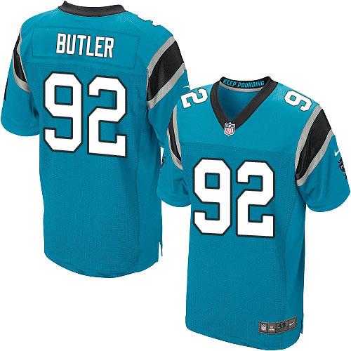 Nike Carolina Panthers #92 Vernon Butler Blue Alternate Men's Stitched NFL Elite Jersey