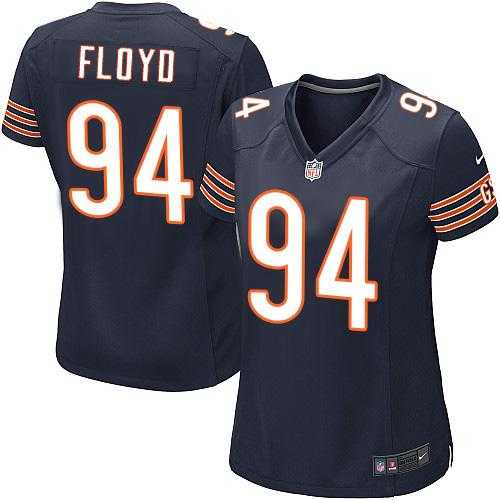 Women's Nike Chicago Bears #94 Leonard Floyd Navy Blue Team Color Stitched NFL Elite Jersey