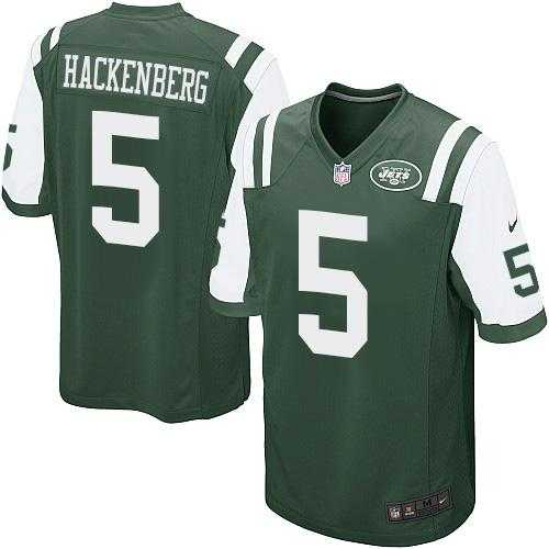 Youth Nike New York Jets #5 Christian Hackenberg Green Team Color Stitched NFL Elite Jersey