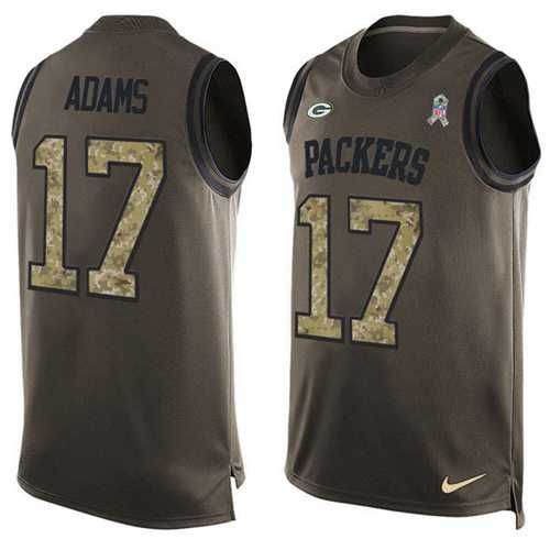 Nike Green Bay Packers #17 Davante Adams Green Men's Stitched NFL Limited Salute To Service Tank Top Jersey