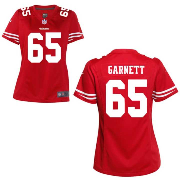Womens Nike San Francisco 49ers #65 Joshua Garnett Scarlet Game Jersey