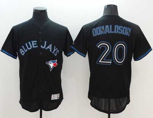 Toronto Blue Jays #20 Josh Donaldson Black Fashion Flexbase Authentic Collection Stitched Baseball Jersey