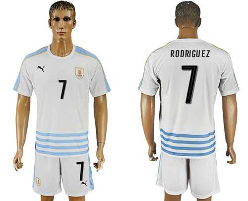 Uruguay #7 Rodriguez Away Soccer Country Jersey