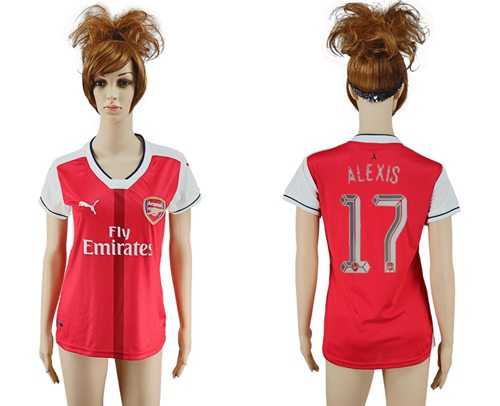 Women's Arsenal #17 Alexis Home Soccer Club Jersey