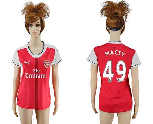 Women's Arsenal #49 Macey Home Soccer Club Jersey