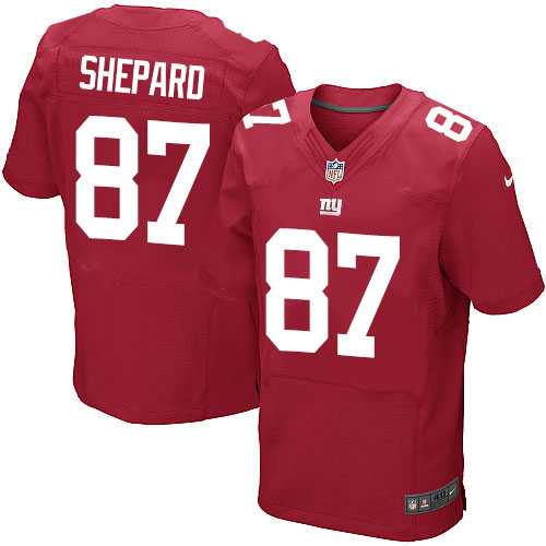 Men's Nike New York Giants #87 Sterling Shepard Elite Red Alternate NFL Jersey