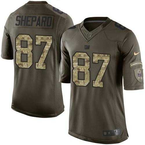 Nike Giants #87 Sterling Shepard Green Men's Stitched NFL Limited Salute to Service Jersey