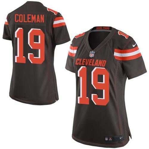Women's Nike Browns #19 Corey Coleman Brown Team Color Stitched NFL New Elite Jersey