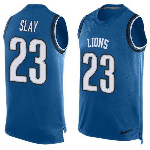 Nike Detroit Lions #23 Darius Slay Blue Team Color Men's Stitched NFL Limited Tank Top Jersey