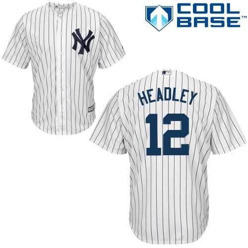 Men's New York Yankees #12 Chase Headley White Home MLB