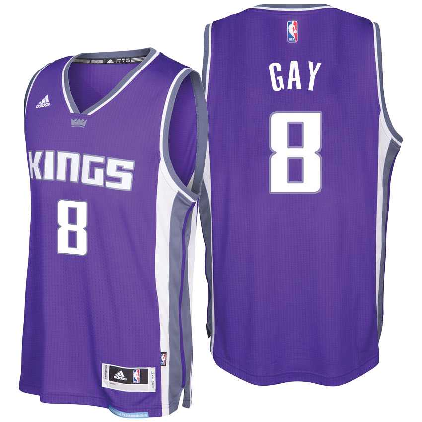 Sacramento Kings #8 Rudy Gay 2016-17 Seasons Purple Road New Swingman Jersey