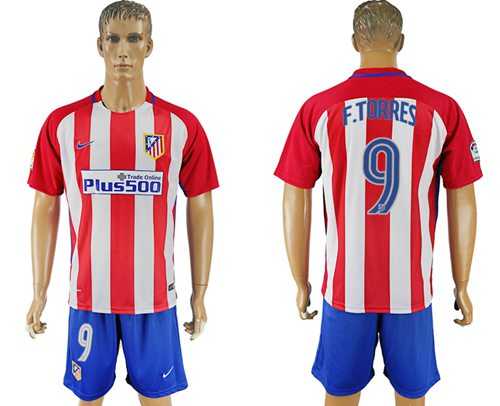 Atletico Madrid #9 F.Torres Home Soccer Club Jersey