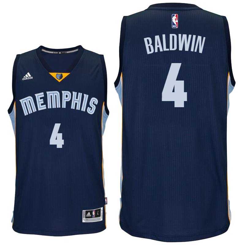 Memphis Grizzlies #4 Wade Baldwin Road Navy Swingman Jersey