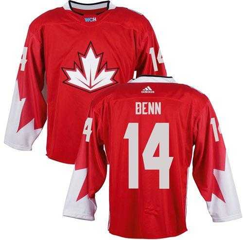 Team CA. #14 Jamie Benn Red 2016 World Cup Stitched NHL Jersey