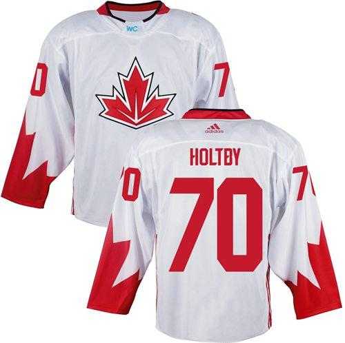 Team CA. #70 Braden Holtby White 2016 World Cup Stitched NHL Jersey