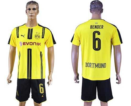 Dortmund #6 Bender Home Soccer Club Jersey