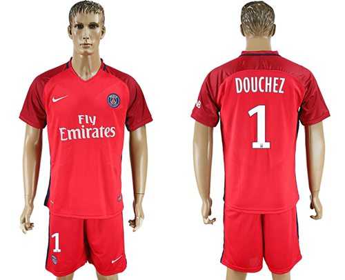Paris Saint-Germain #1 Douchez Red Soccer Club Jersey
