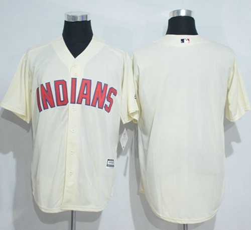 Cleveland Indians Blank Cream New Cool Base Stitched Baseball Jersey