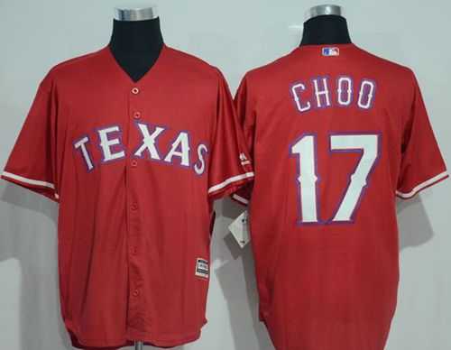 Texas Rangers #17 Shin-Soo Choo Red New Cool Base Stitched Baseball Jersey
