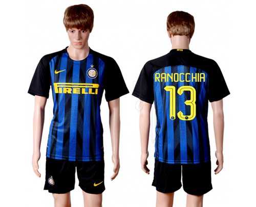 Inter Milan #13 Ranocchia Home Soccer Club Jersey