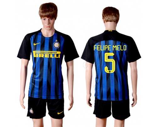 Inter Milan #5 Felipe Melo Home Soccer Club Jersey