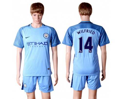 Manchester City #14 Wilfried Home Soccer Club Jersey