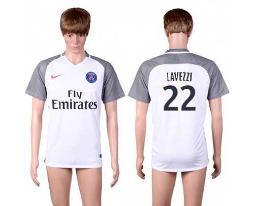 Paris Saint-Germain #22 Lavezzi Away Soccer Club Jersey