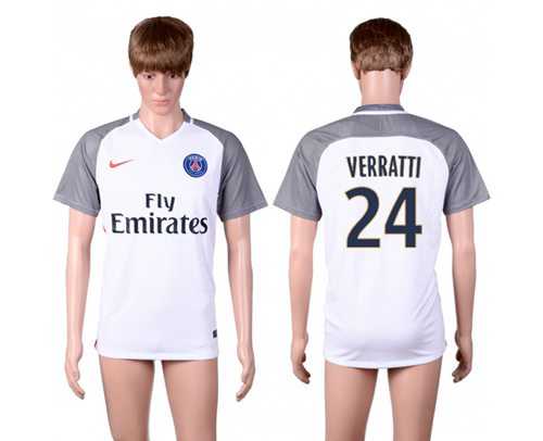 Paris Saint-Germain #24 Verratti Away Soccer Club Jersey