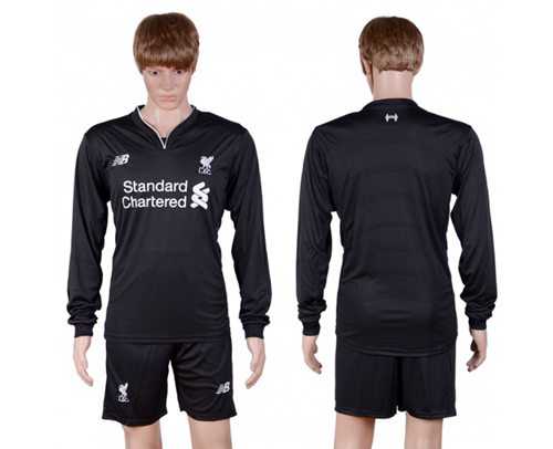 Liverpool Blank Away Long Sleeves Soccer Club Jersey