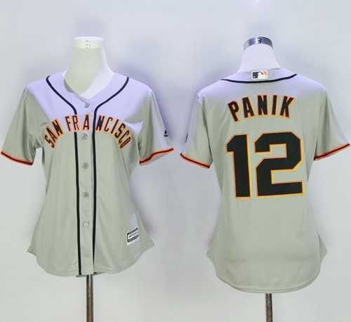 Women's San Francisco Giants #12 Joe Panik Grey Road Stitched Baseball Jersey