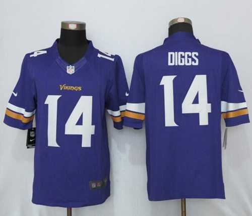 Nike Minnesota Vikings #14 Stefon Diggs Purple Team Color Men's Stitched NFL Limited Jersey