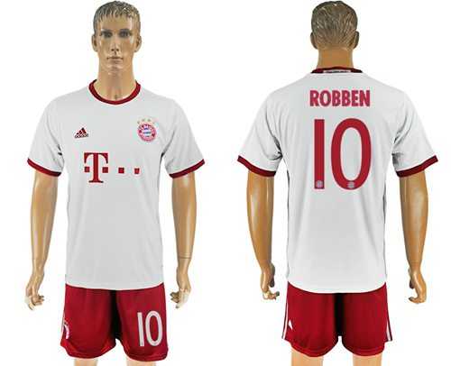 Bayern Munchen #10 Robben White Soccer Club Jersey