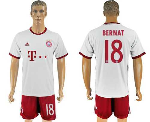 Bayern Munchen #18 Bernat White Soccer Club Jersey