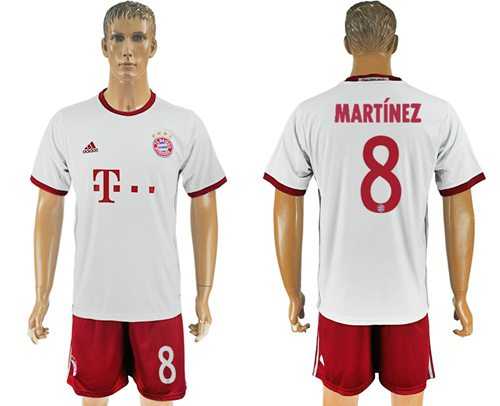 Bayern Munchen #8 Martinez White Soccer Club Jersey