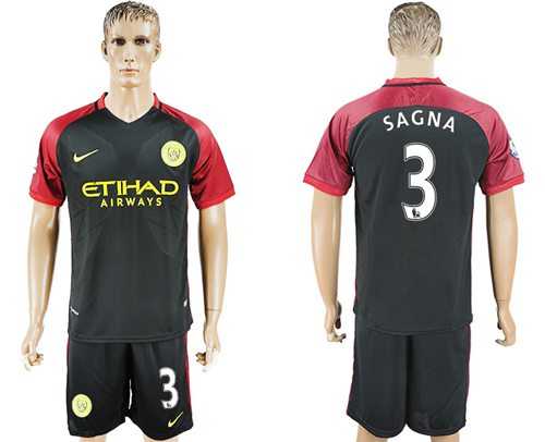 Manchester City #3 Sagna Away Soccer Club Jersey