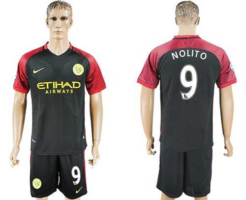 Manchester City #9 Nolito Away Soccer Club Jersey