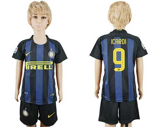 Inter Milan #9 Icardi Home Kid Soccer Club Jersey
