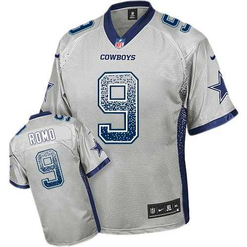 Youth Nike Dallas Cowboys #9 Tony Romo Grey Stitched NFL Elite Drift Fashion Jersey