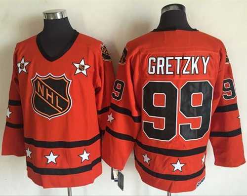 Edmonton Oilers #99 Wayne Gretzky Orange All Star CCM Throwback Stitched NHL Jersey